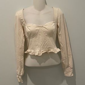Beige SweetHeart Blouse